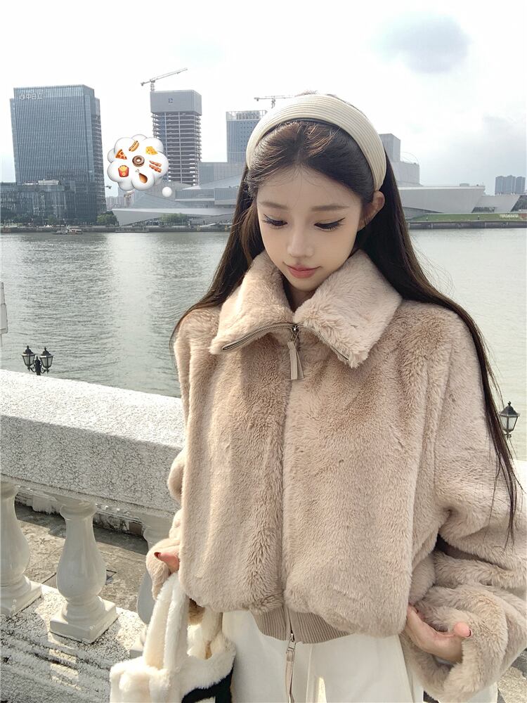 【outer】フェイクファーブルゾン　N3391