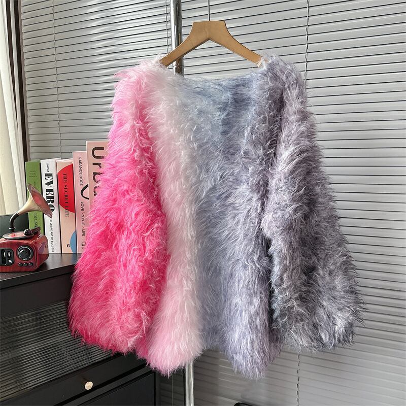 【tops】フェザーグラデーションニットトップス　N2080
