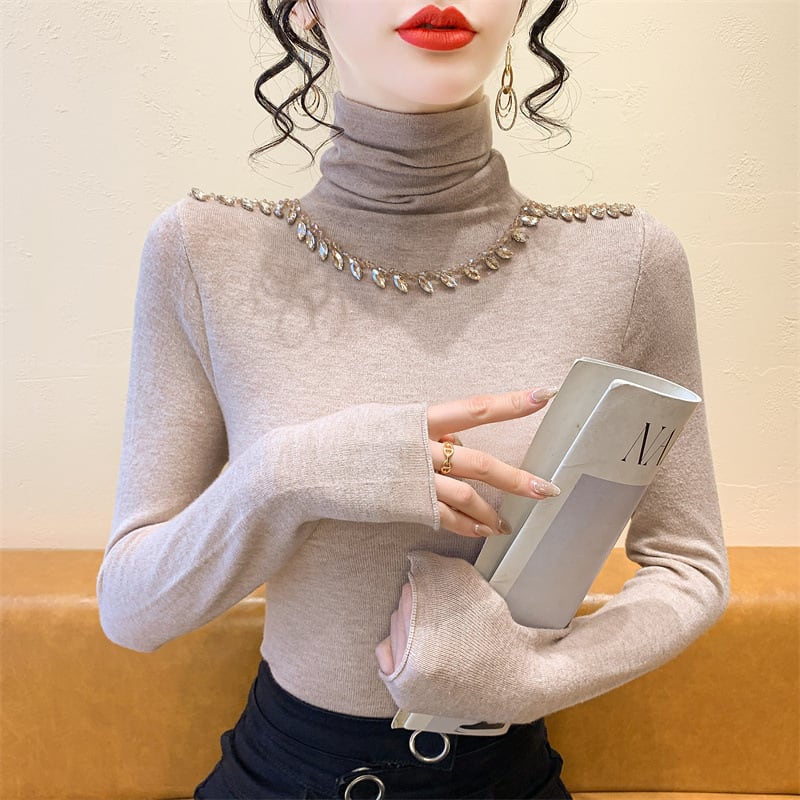 【tops】ビジューニットトップス　M27731
