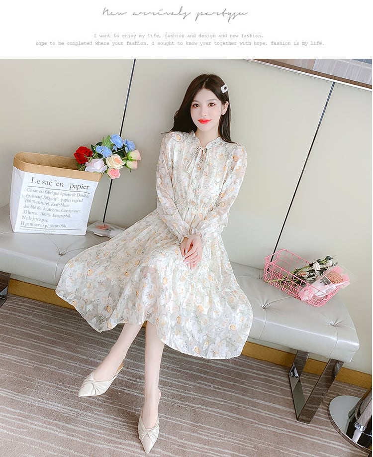 【dress】花柄ワンピース　M25369