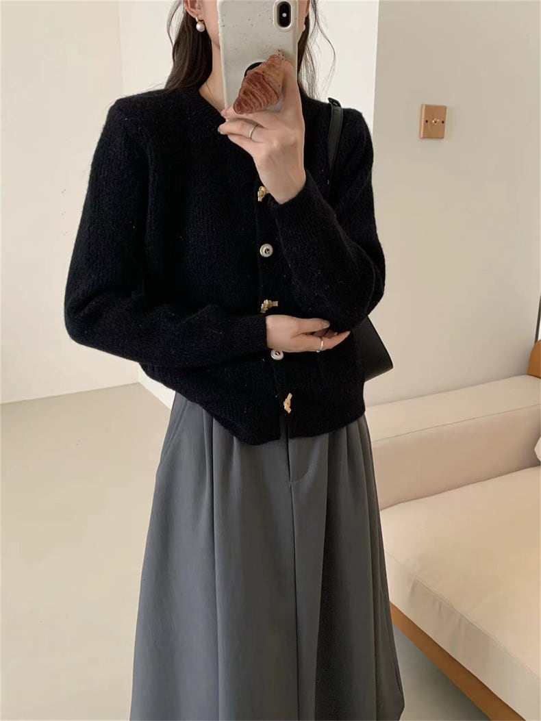 【outer】クルーネックニットカーデ　M25982