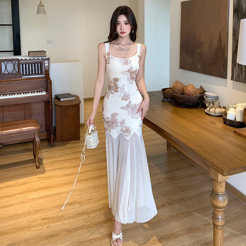 【dress】キャミ切り替えワンピース　M24173