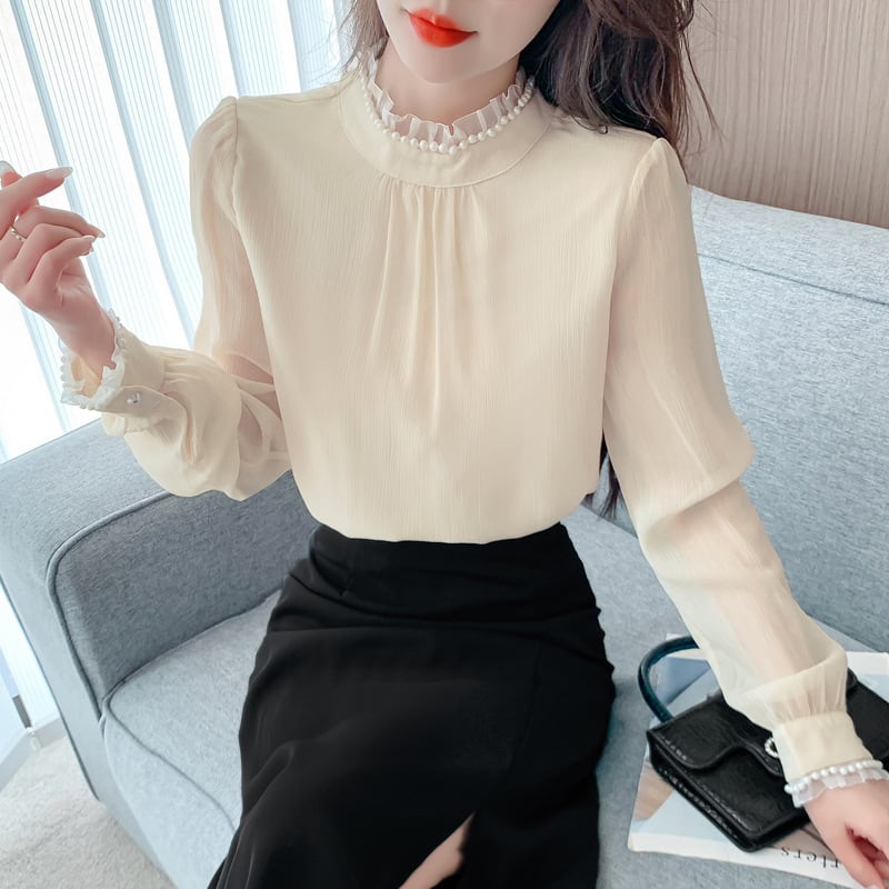 【tops】レースシャツトップス　M25402