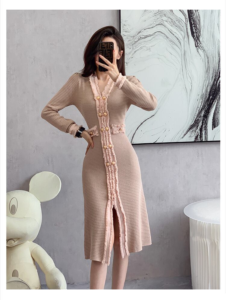 【dress】ボタンデザインワンピース　M19105