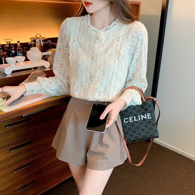 【tops】レースシャツトップス　M28508