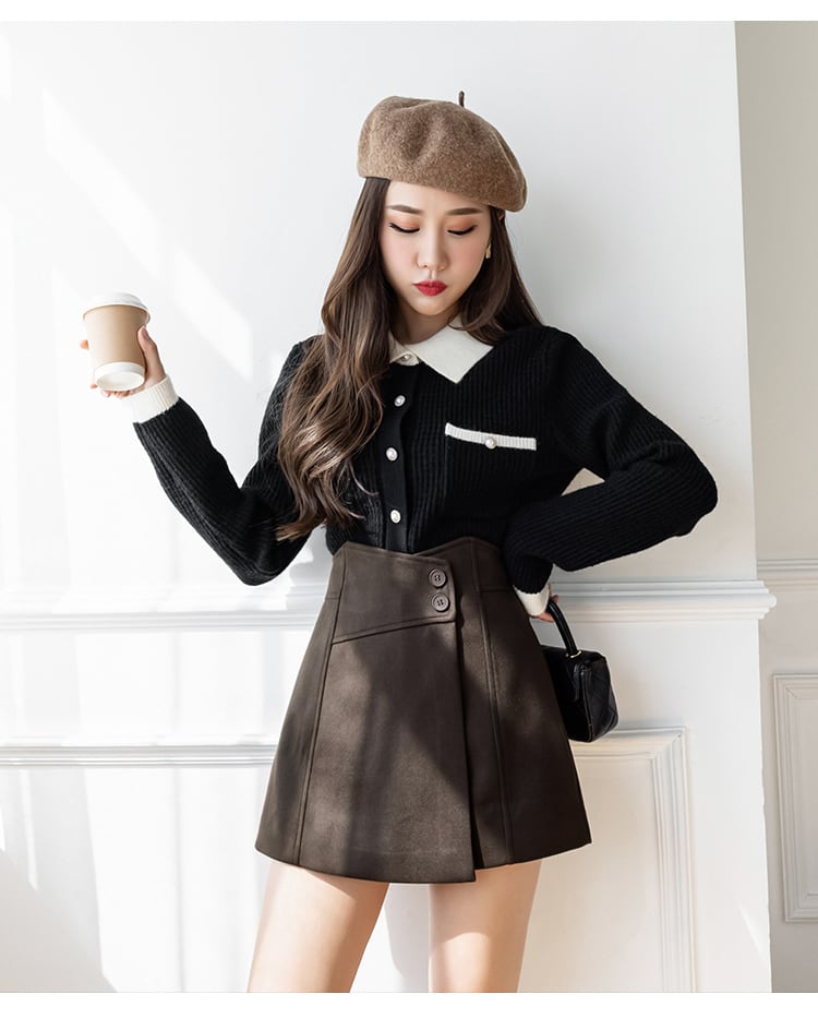 【bottoms】好感度UP!気質満点レトロAラインハイウエストカジュアル不規則ショートパンツ G5101