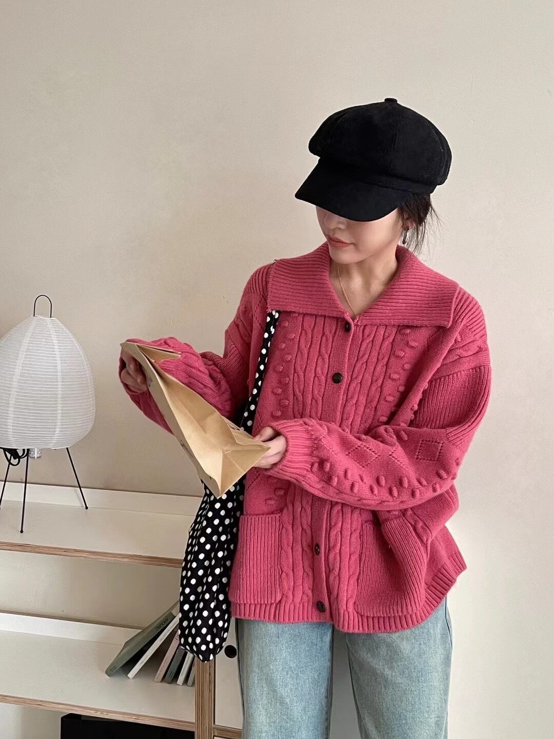 【outer】ニットカーデ　M27077