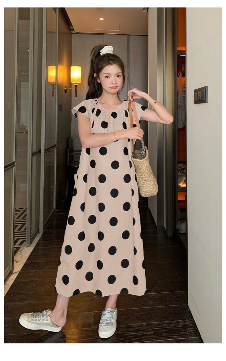 【dress】ドット柄ワンピース　M23927