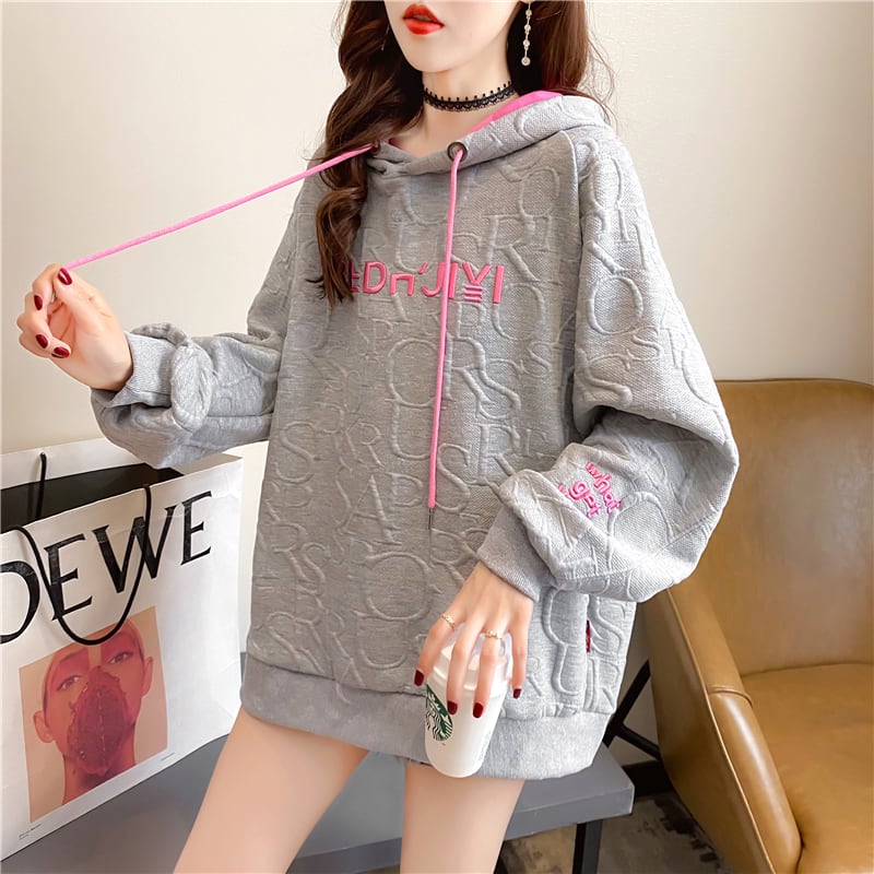 【tops】着回し力抜群!韓国系スウィートデザイン薄手パーカー G1620