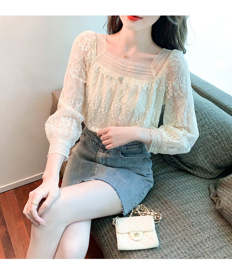 【tops】レースシャツトップス　M28614