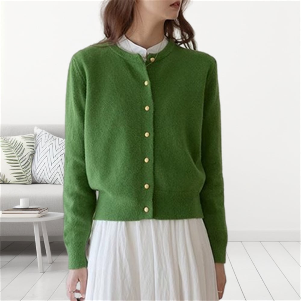 【outer】クルーネックニットカーデ　M25961