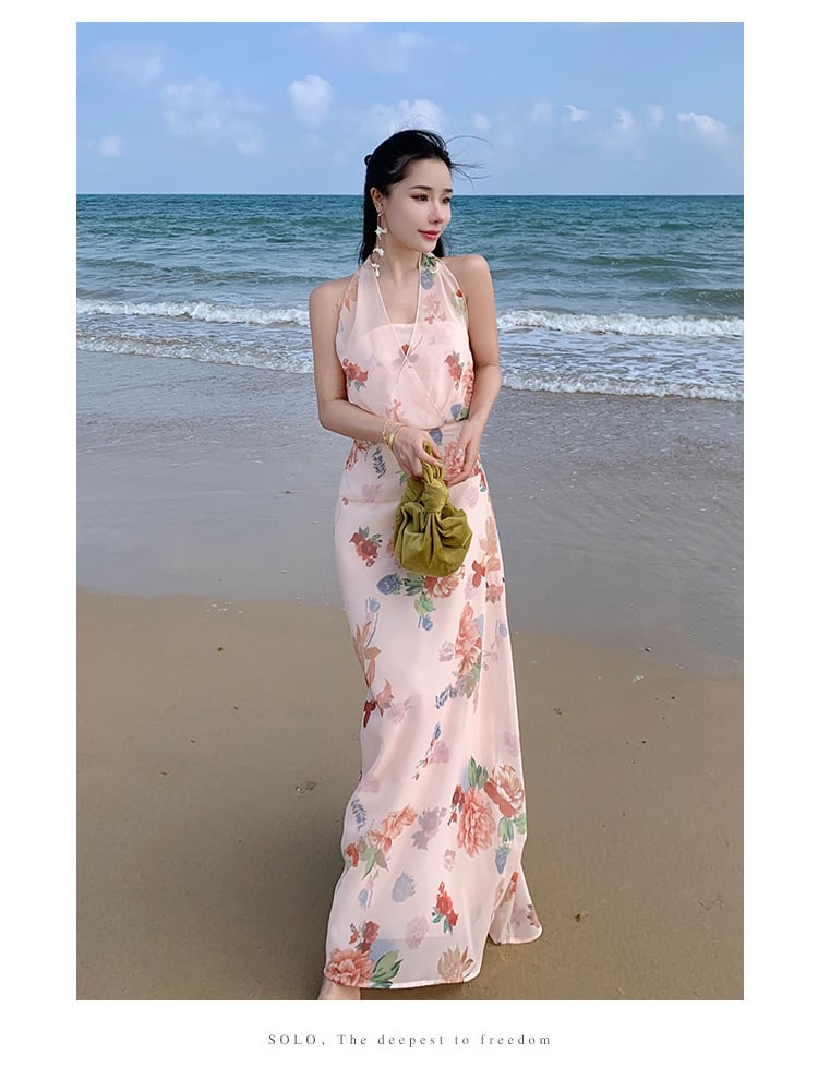 【dress】ホルターネックワンピース　M25213