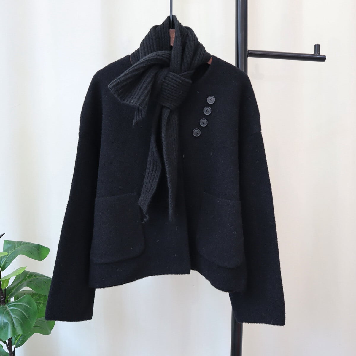【outer】ラシャ生地ニットカーデ　M27606