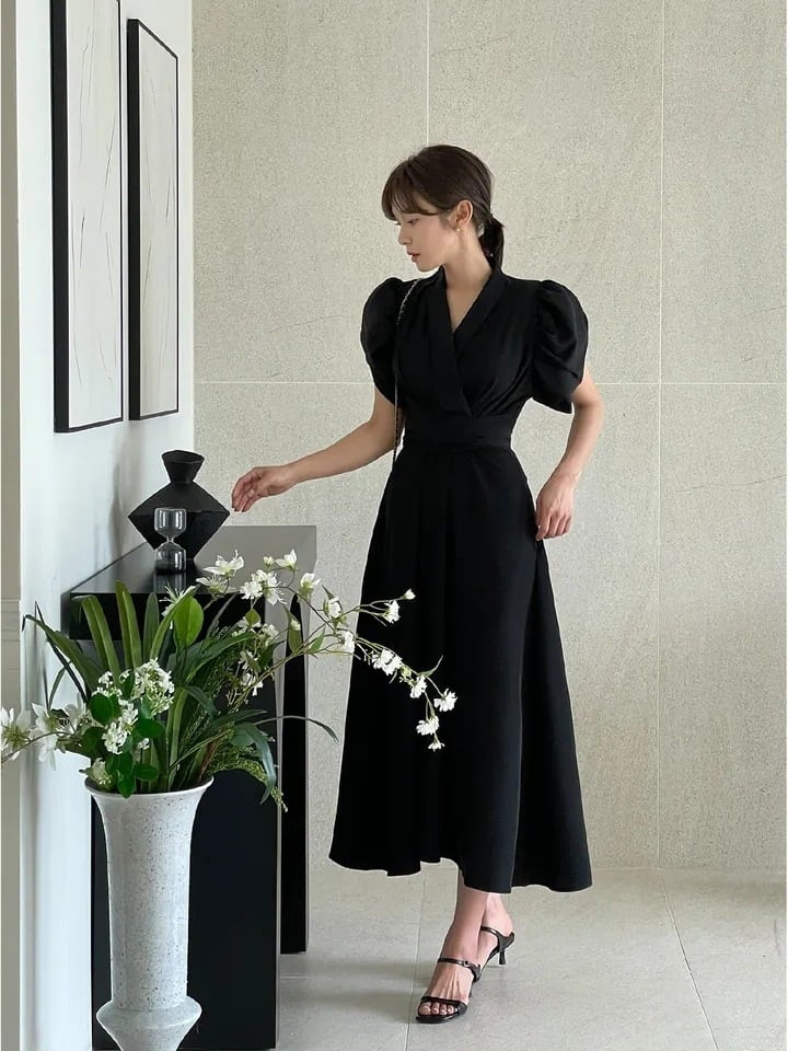 【dress】Vネックデートワンピース　M24904