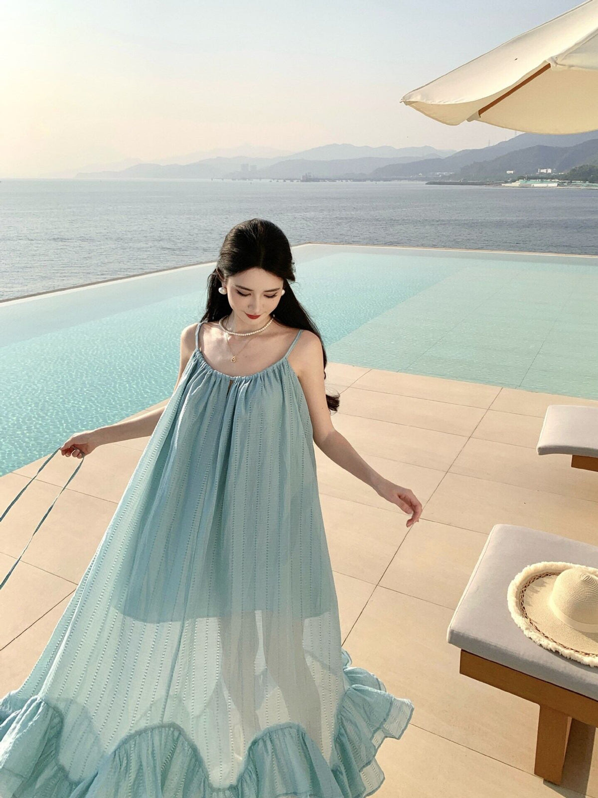 【dress】フリルキャミワンピース　M30170