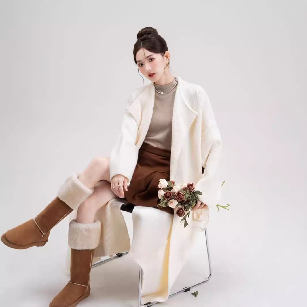 【outer】ロング丈ニットカーデ　M27146