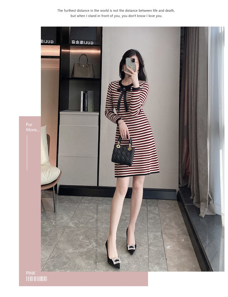 【dress】ボーダー柄ワンピース　M25482