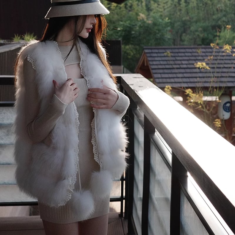 【dress】フロントカットニットワンピース Q7260