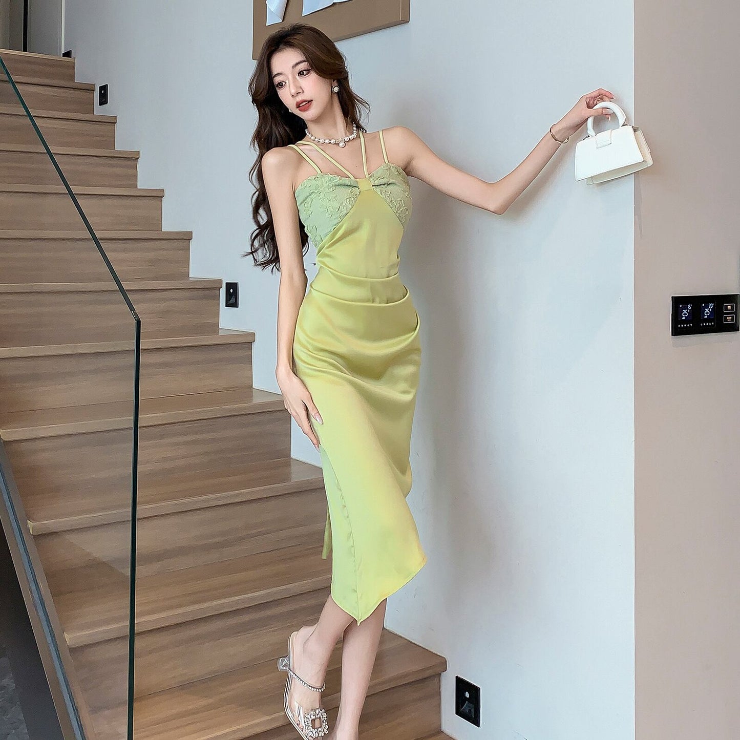 【dress】ギャザーキャミワンピース G20118