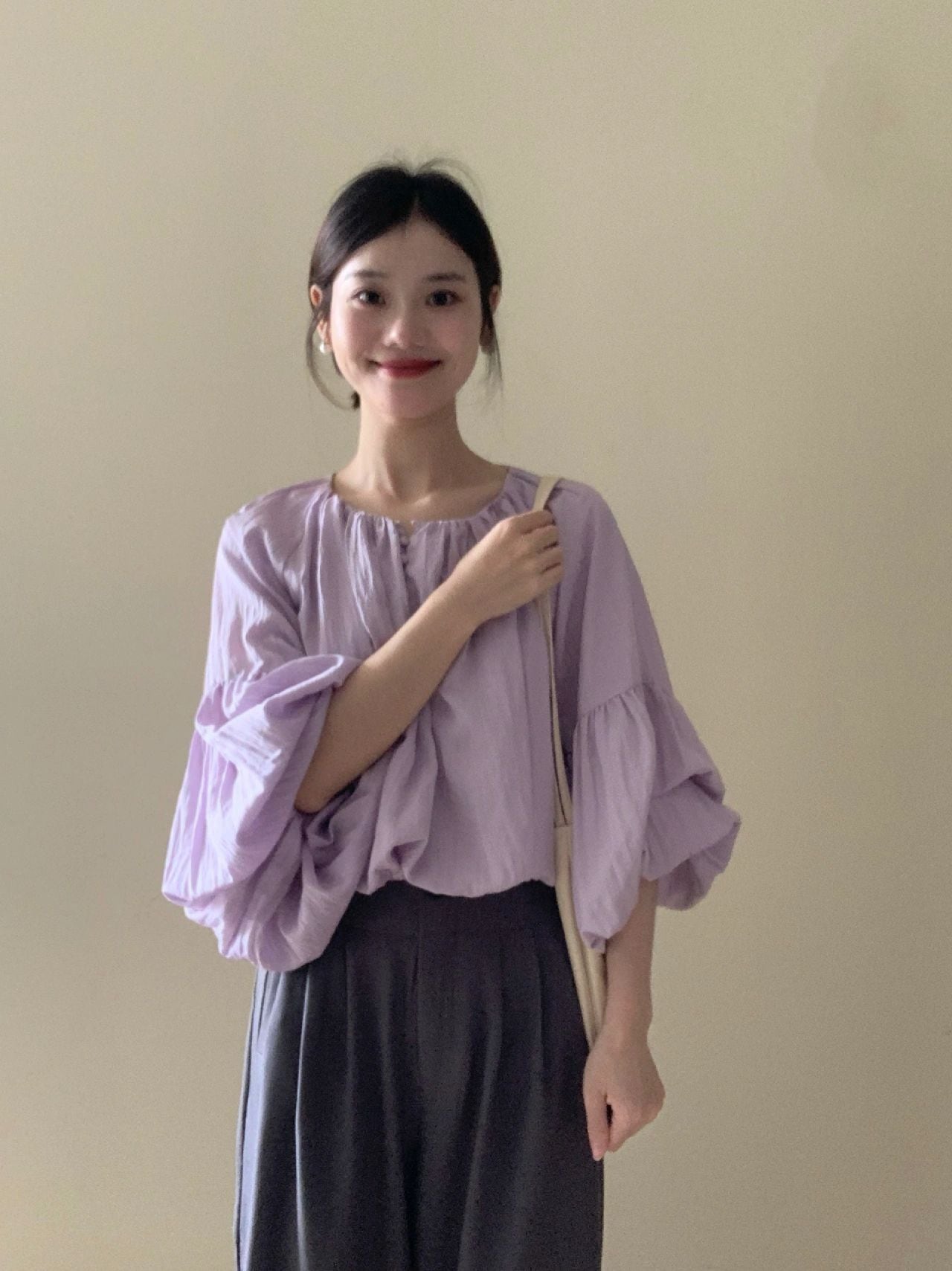 【tops】フランス風長袖ブラウスG21560