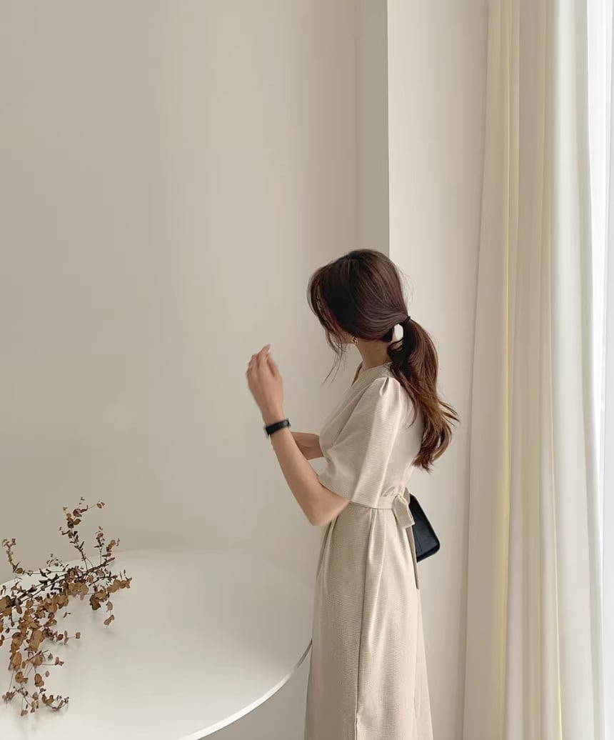 【dress】半袖ゆったりワンピースF7472