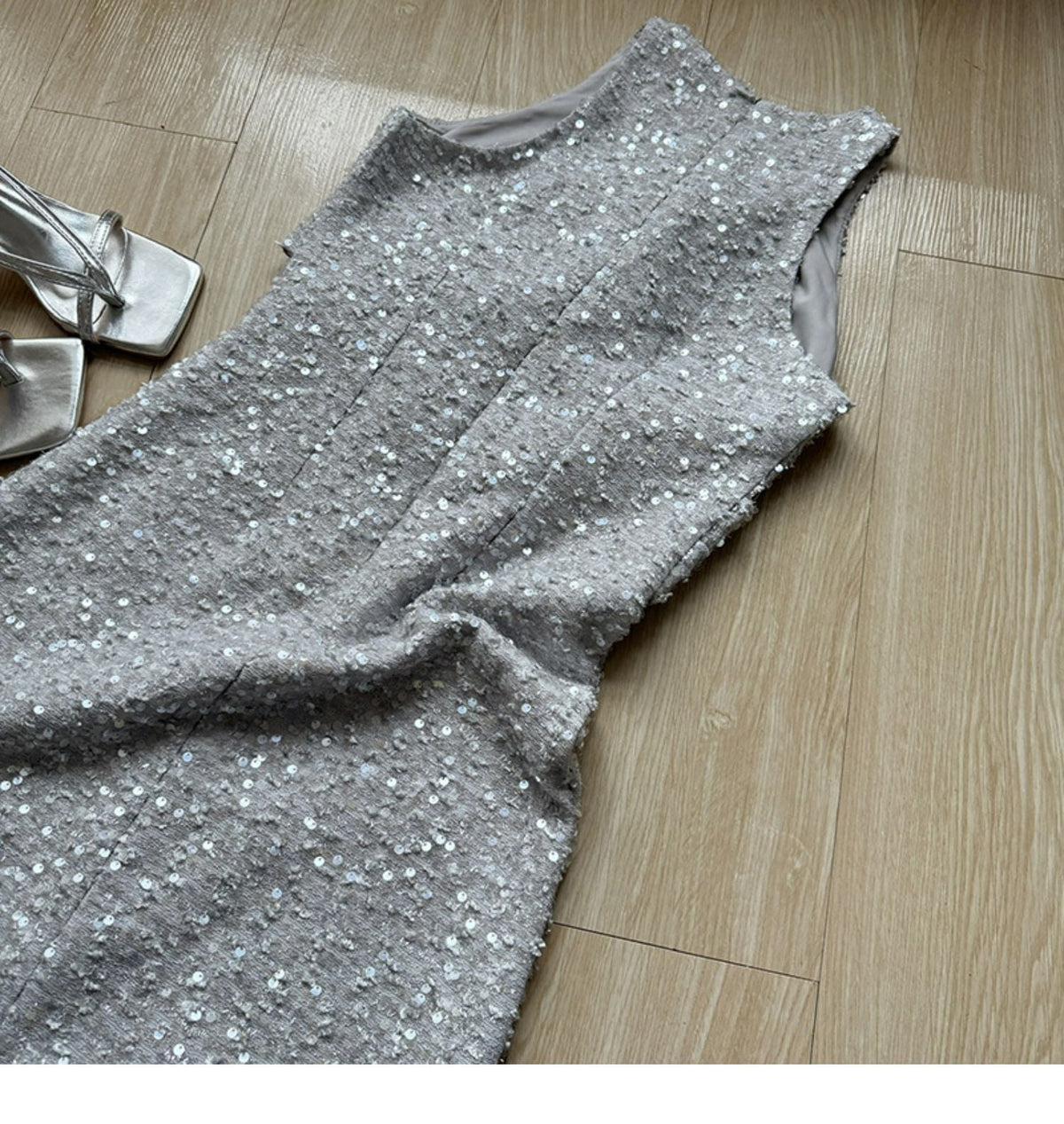 【dress】ノースリーブキラキラワンピース　M23971