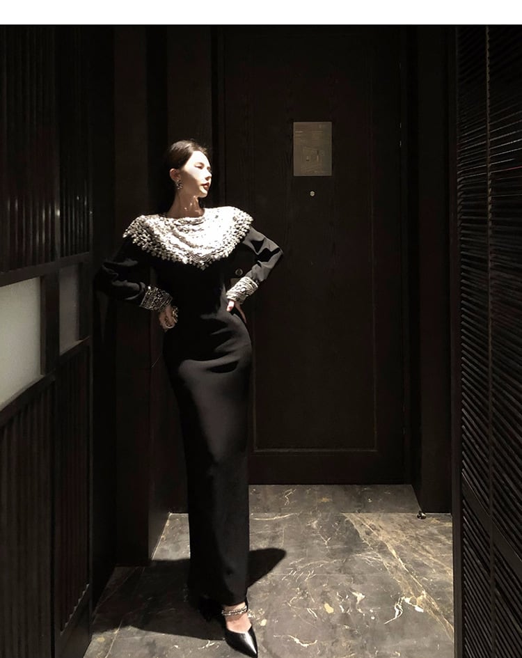 【dress】ビジューデートワンピース　M28510