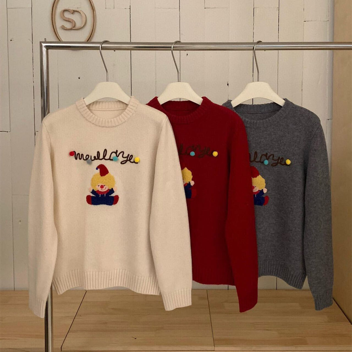 【tops】クルーネックニットセーター　M28729