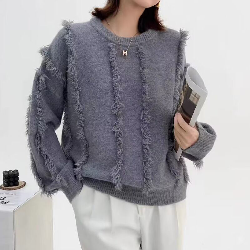【tops】フリンジニットセーター　M19117