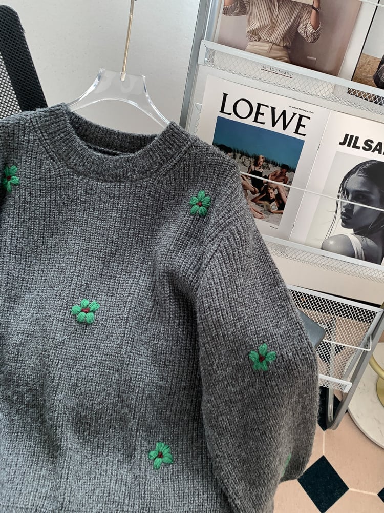 【tops】クルーネックニットセーター　M28853
