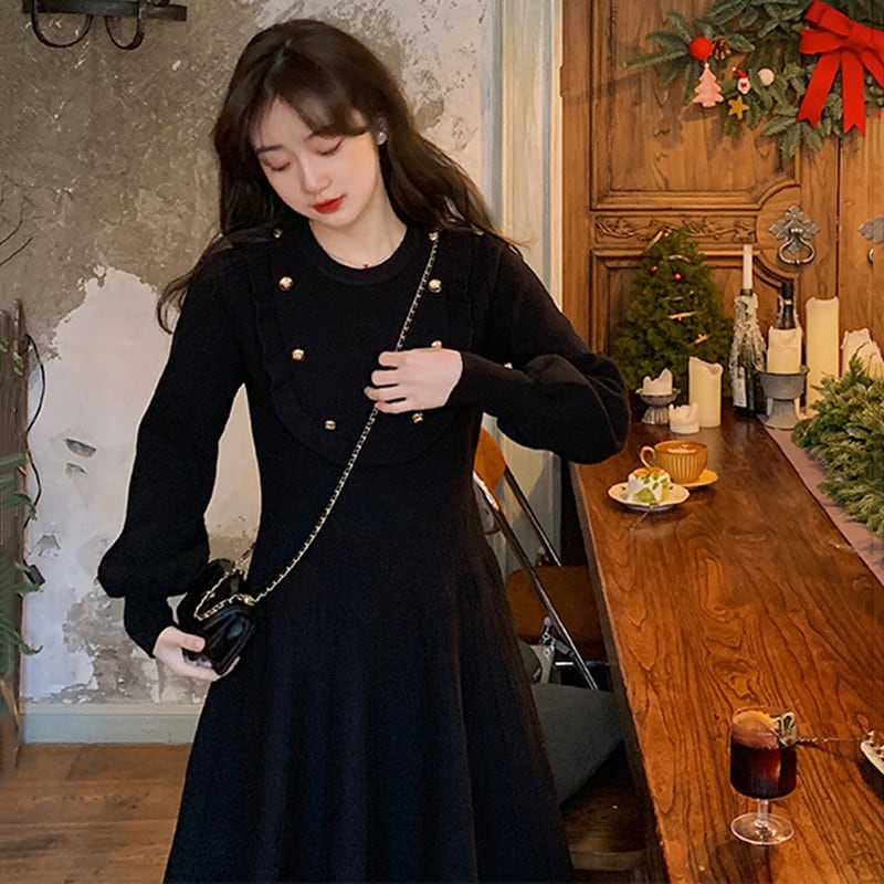 【dress】ニットワンピース　M25420