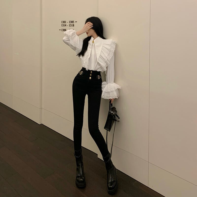 【tops】フレアスリーブ ギャザーブラウスG19955