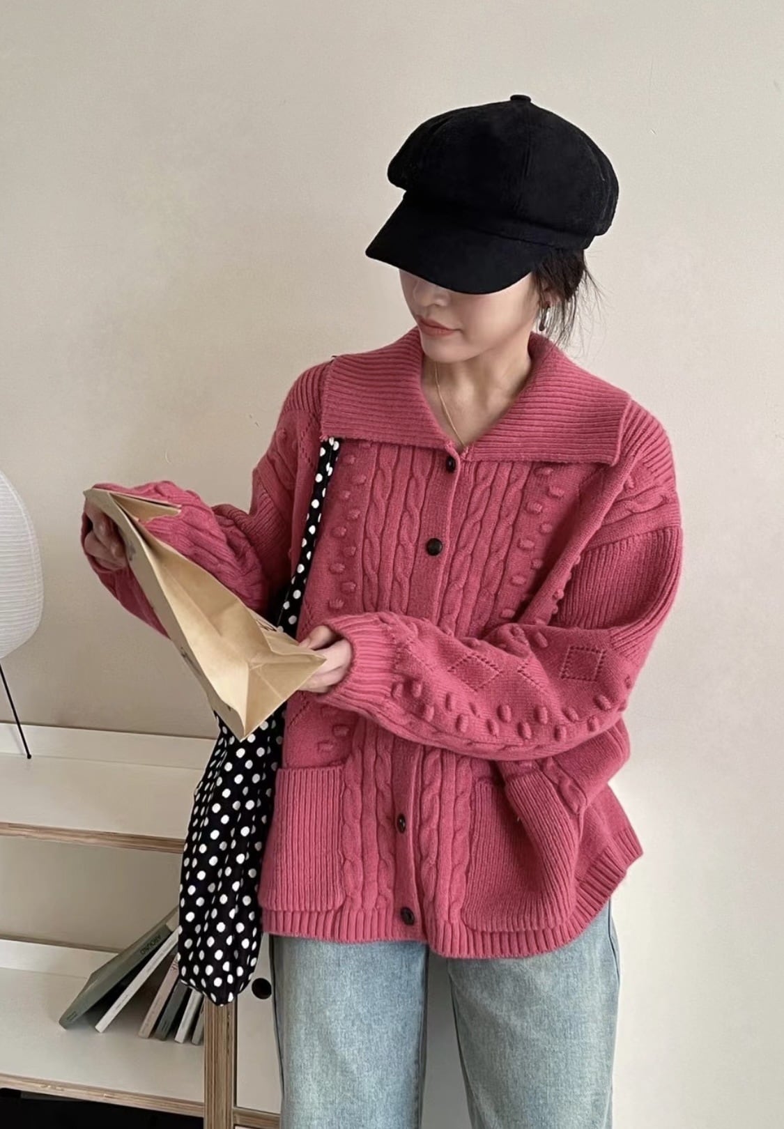 【outer】ニットカーデ　M27077