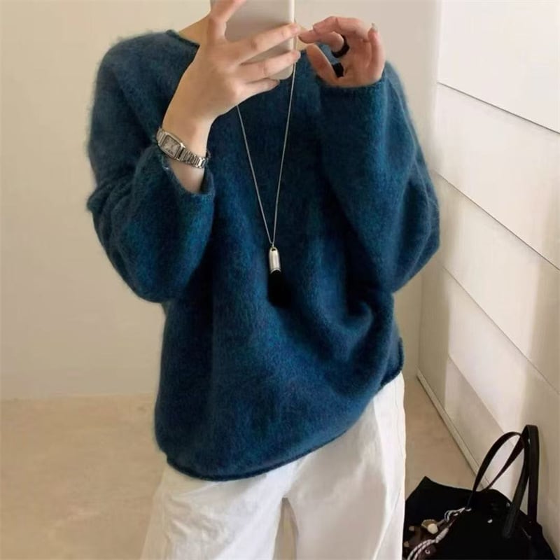 【tops】5色展開ニットトップス Q7158