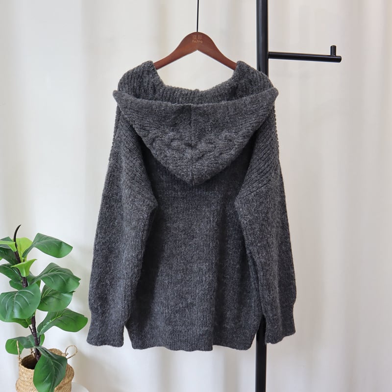 【outer】デニム切り替えニットカーデ　M26074