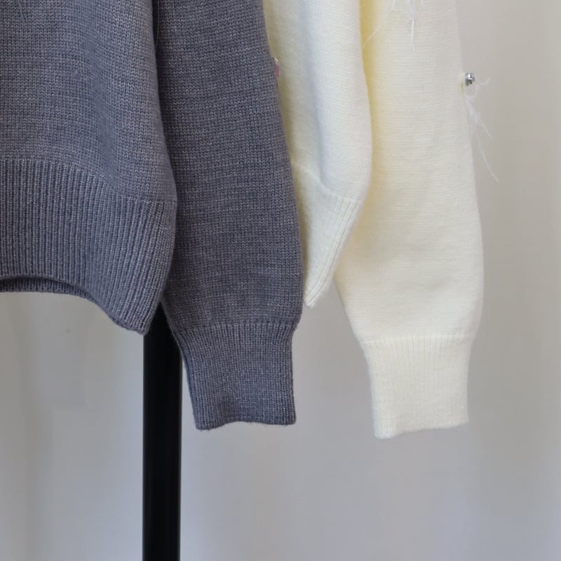 【outer】クルーネックニットカーデ　M25528