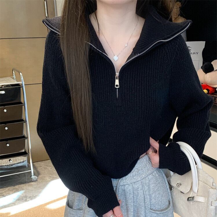 【tops】ファスナーニットセーター　M28416