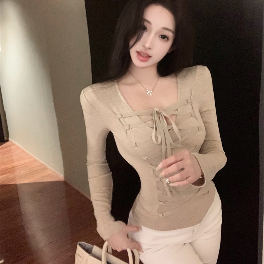 【tops】クロスストラップトップス　M29455