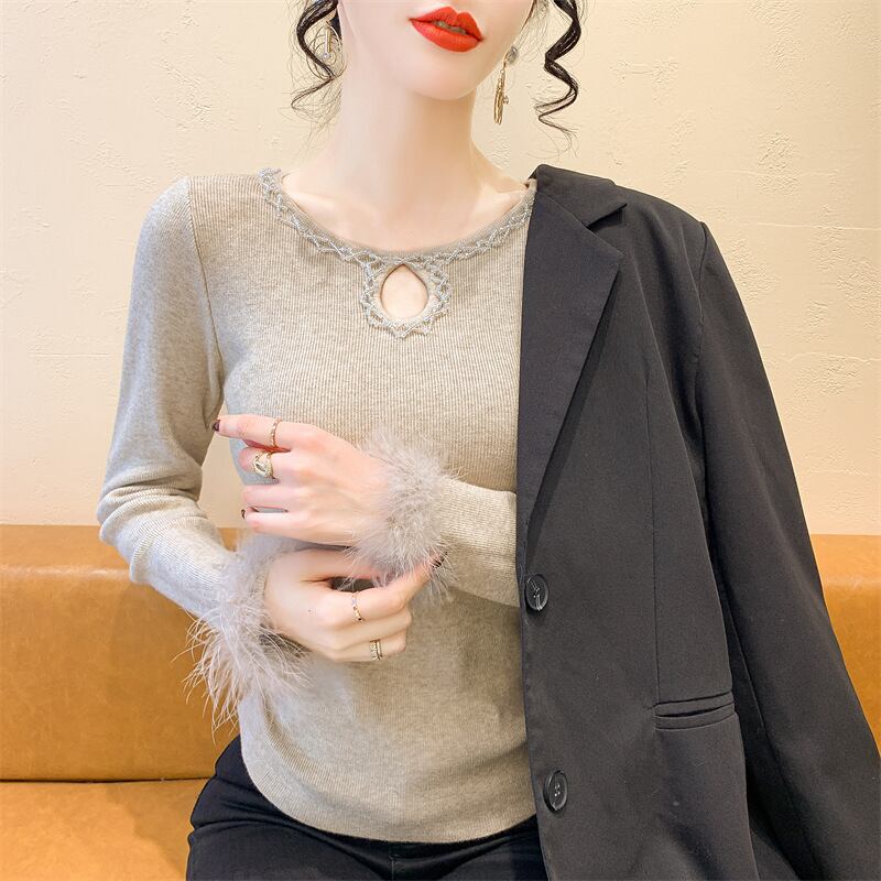 【tops】ファーニットトップス　M28219