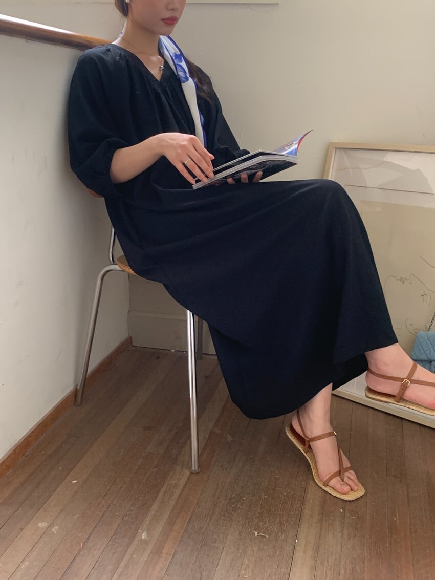 【dress】Vネックワンピース　M25140