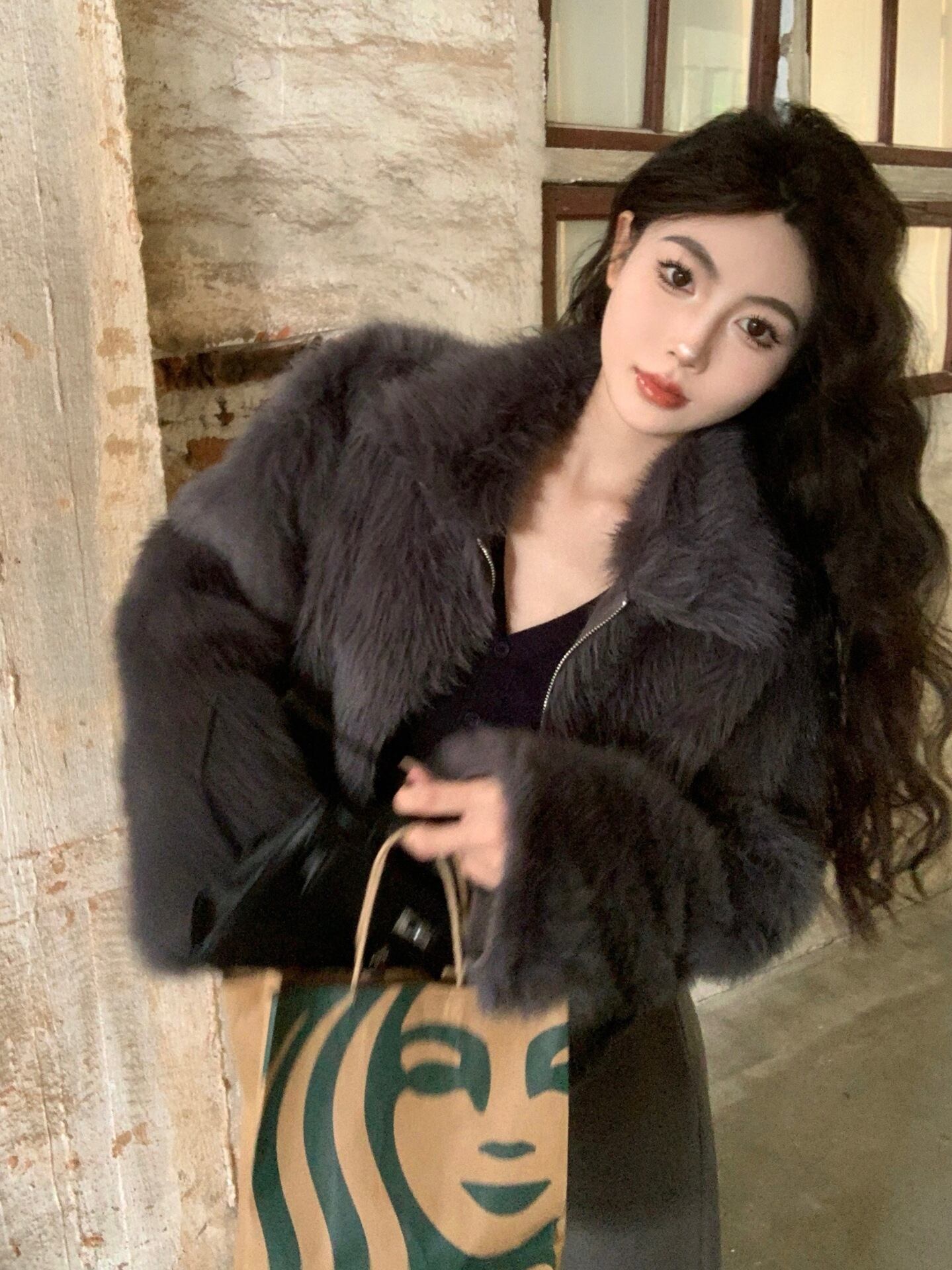 【outer】ファーショートコート　M27964