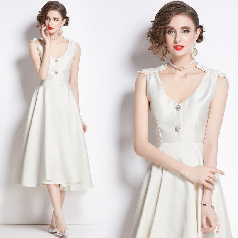 【dress】ビジューデートワンピース　M24499