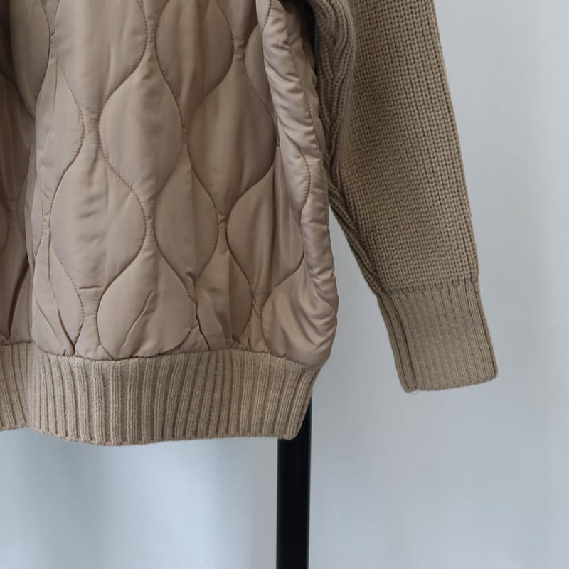 【outer】ファスナー切り替えニットカーデ　M26293