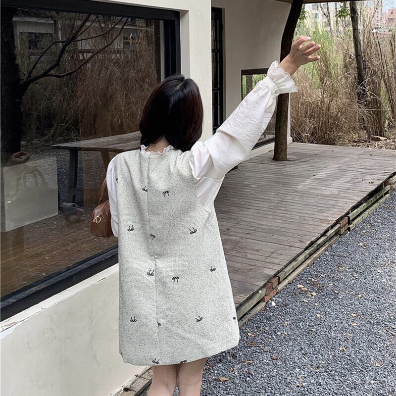 【set】シャツトップス×ベストワンピースセット　M27497