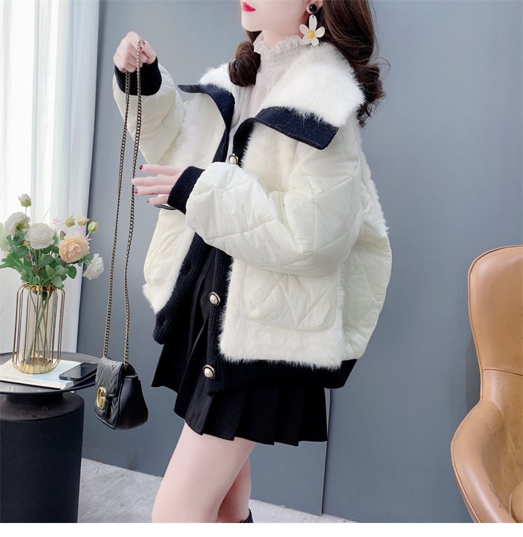 【outer】裹起毛ショートダウン　M28274