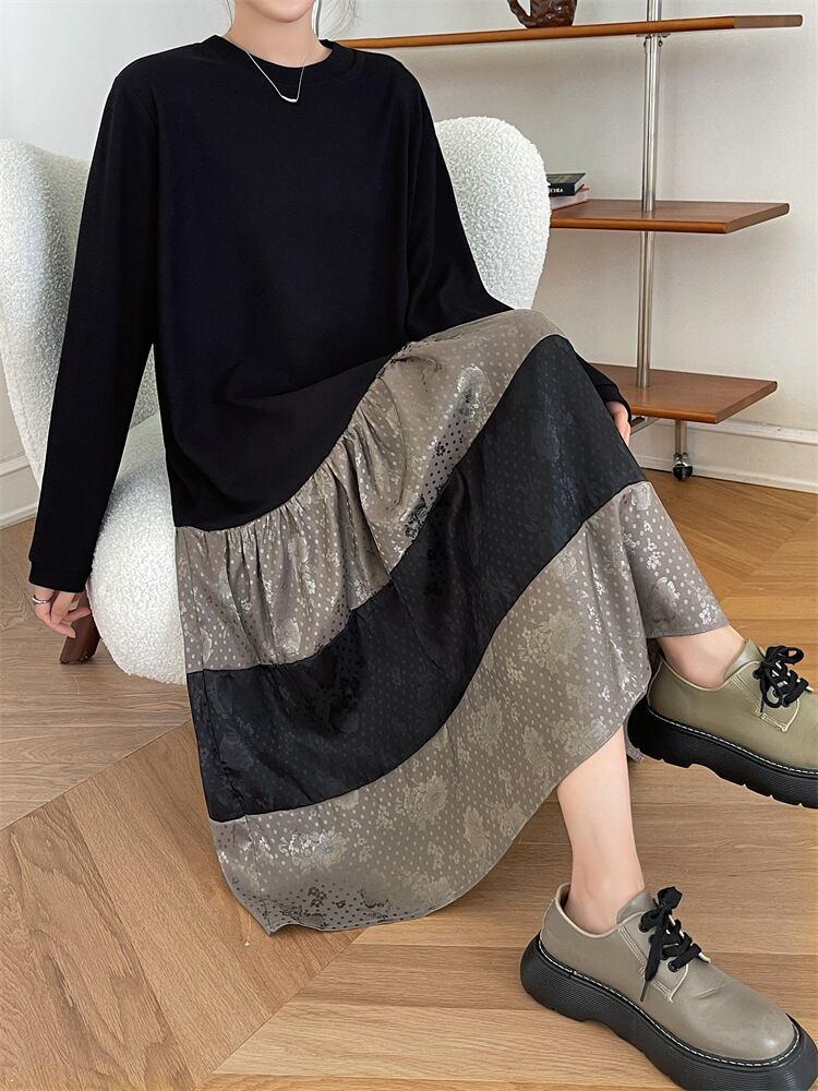 【dress】ドッキングカジュアルワンピース　M28936