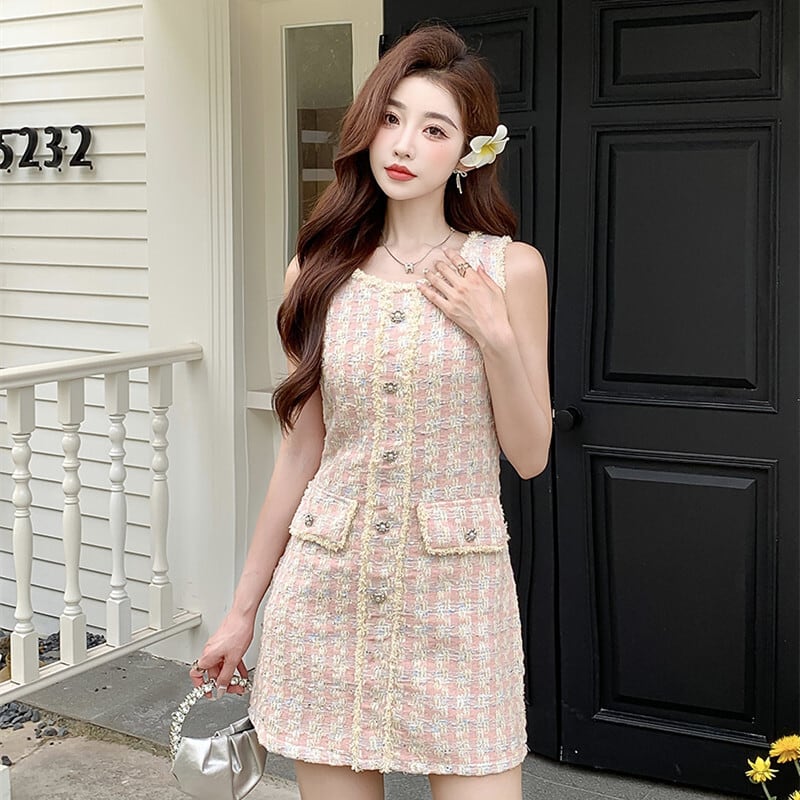 【dress】ツイードキャミワンピース　M24055