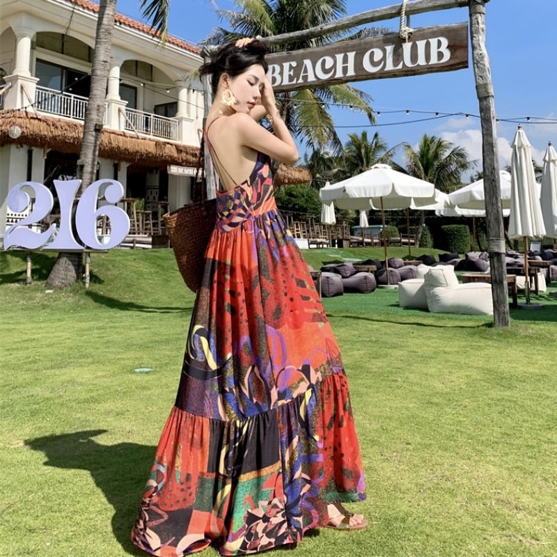 【dress】プリントキャミワンピース　M25211
