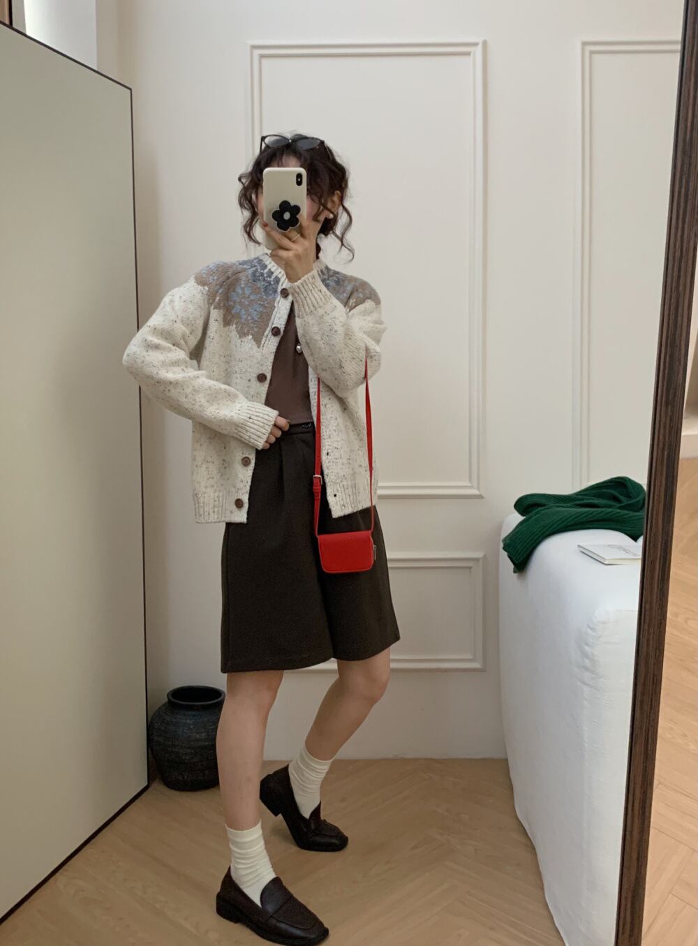 【outer】クルーネックニットカーデ　M27105