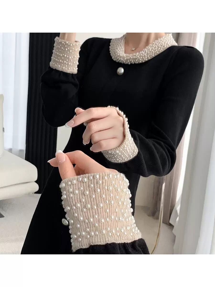 【dress】パール付きデートワンピース　N2891